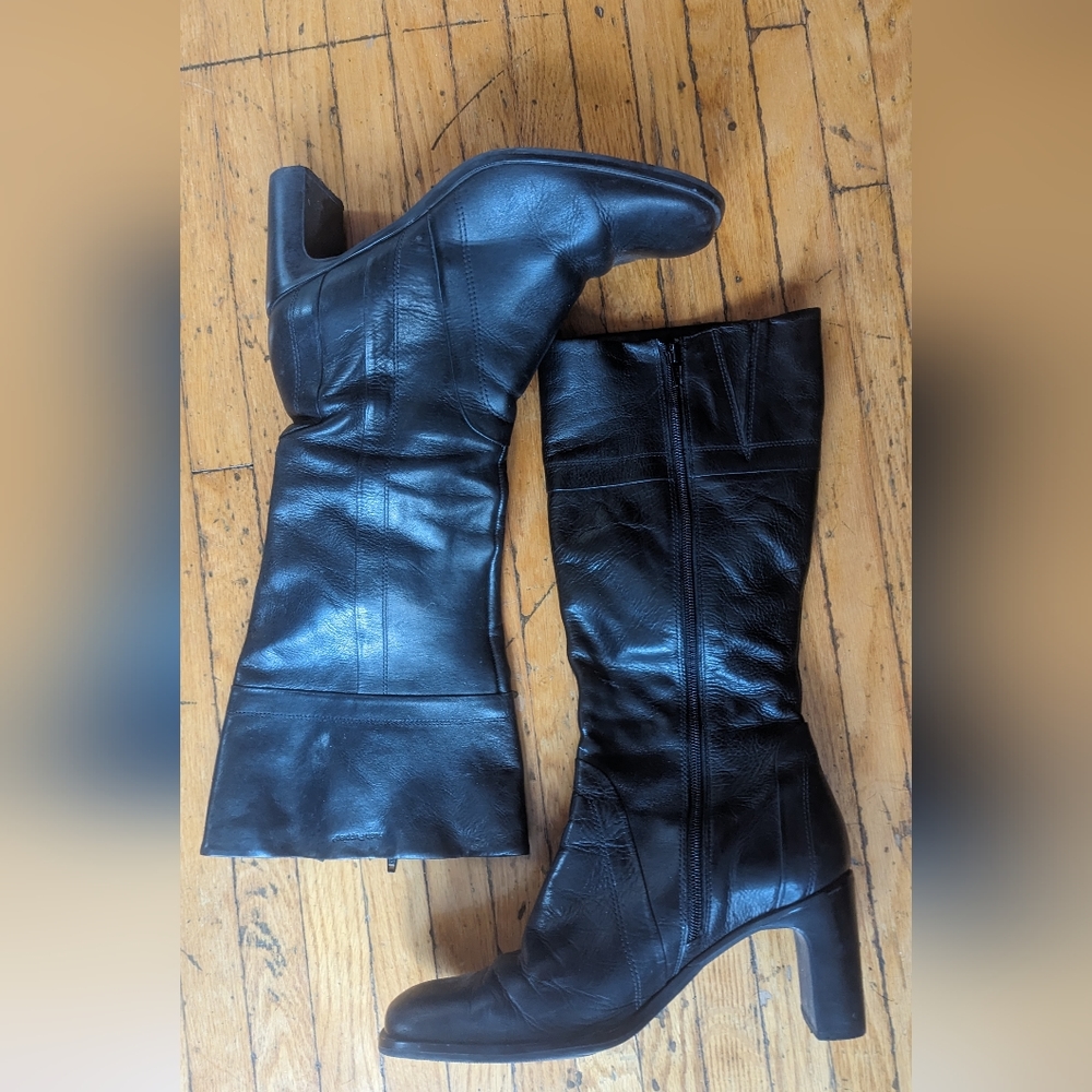 Hush Puppies Square Toe Knee High Boots